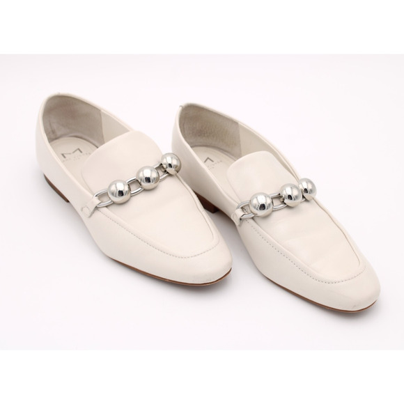 Marc Fisher Shoes - Marc Fisher LTD Women's Elenda Leather Flat Slip-on Cream Loafers Sz 8.5M